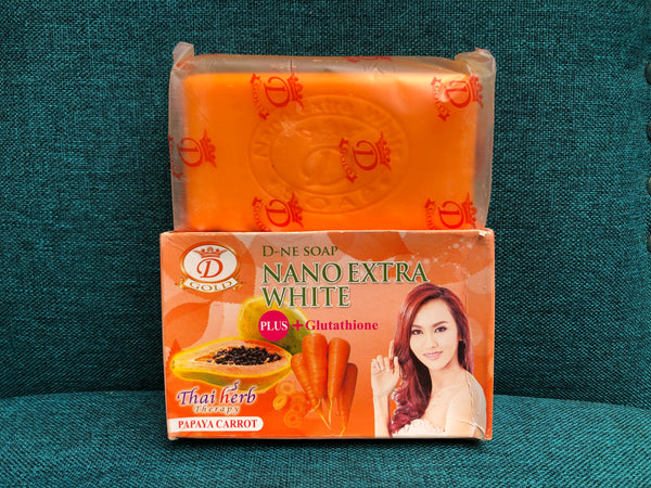 Nano Extra White Papaya Carrot plus Glutathione Soap 160g
