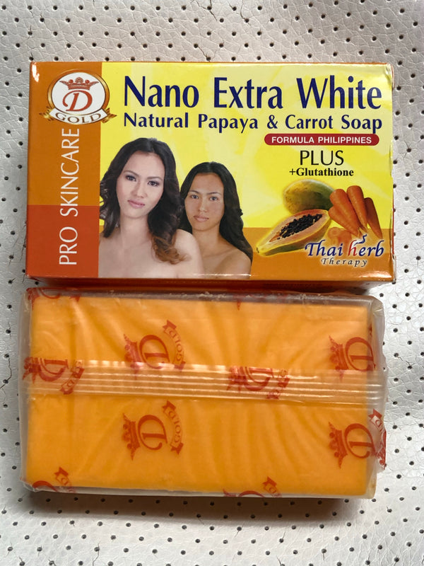 Nano Extra White Natural papaya & carrot soap