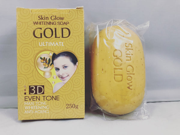 Skin Glow Whitening Gold Soap, 3D