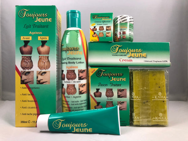 Toujours Jeune Treating Body Lotion Set:Lotion 350ml + Soap +Tube +Cream