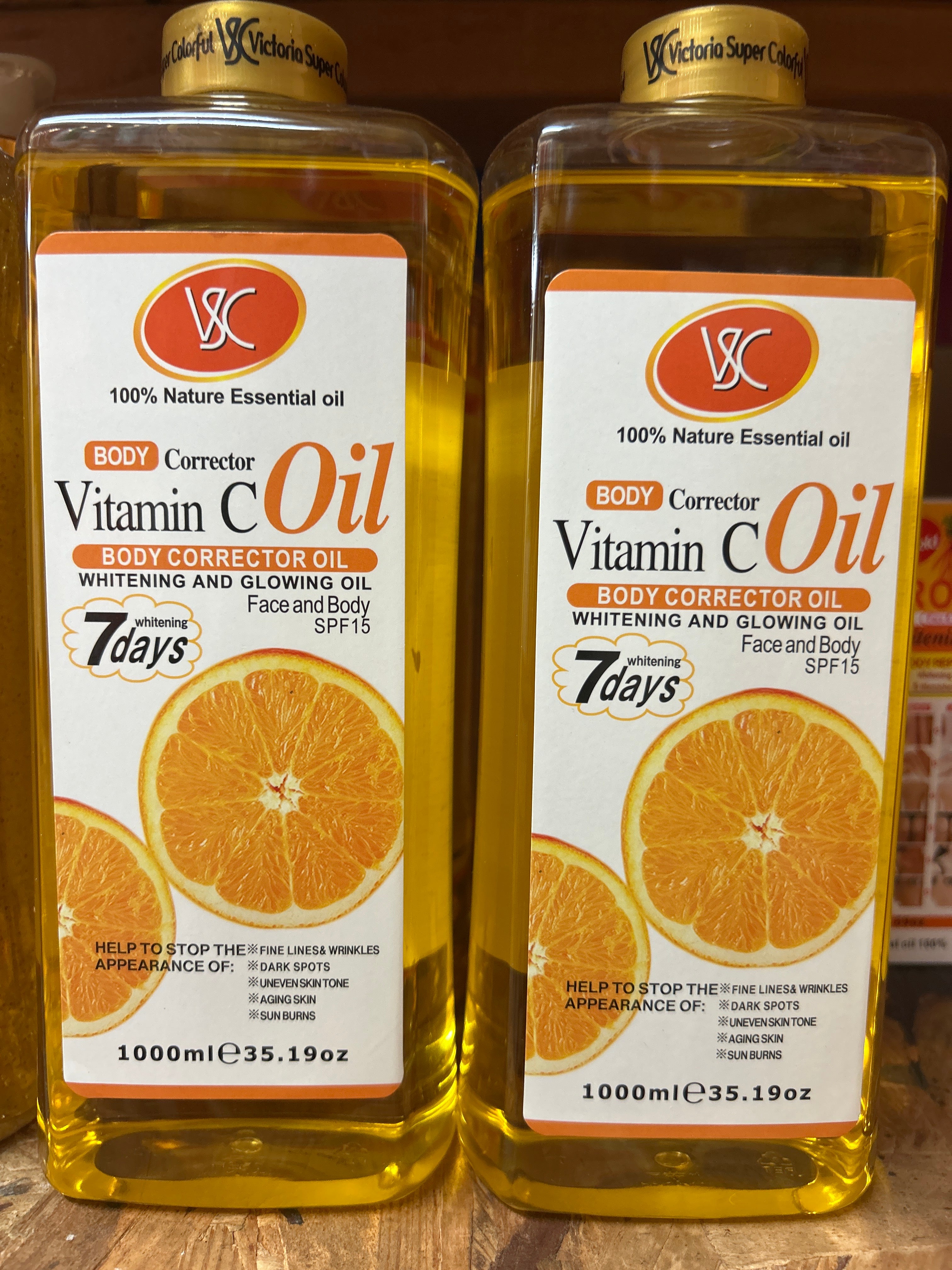 Vitamin C Body Oil, Body Corrector Oil, Whitening and Glowing Oil, 1000ml