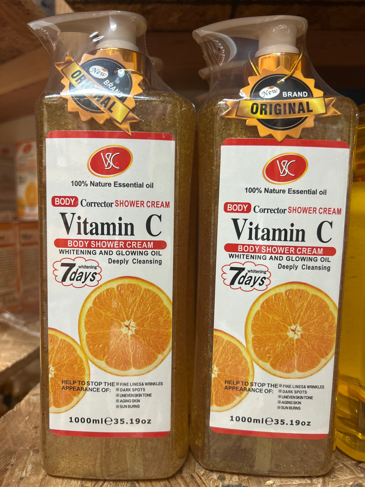 Vitamin C Body Shower Cream, Whitening and Glowing Oil, 1000ml