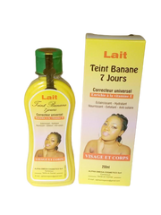 Teint Banane 7 Jour Lait Correcteur Universel Visage Et Corps Original 250ml