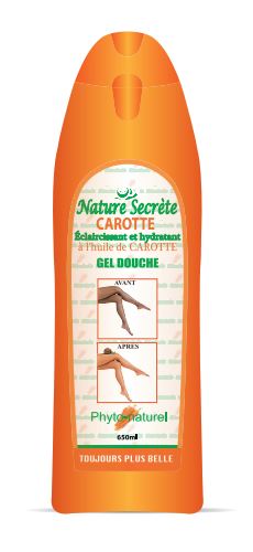 Nature Secrete Carotte Eclaircissant Et Hydratant Gel Douche 650ml