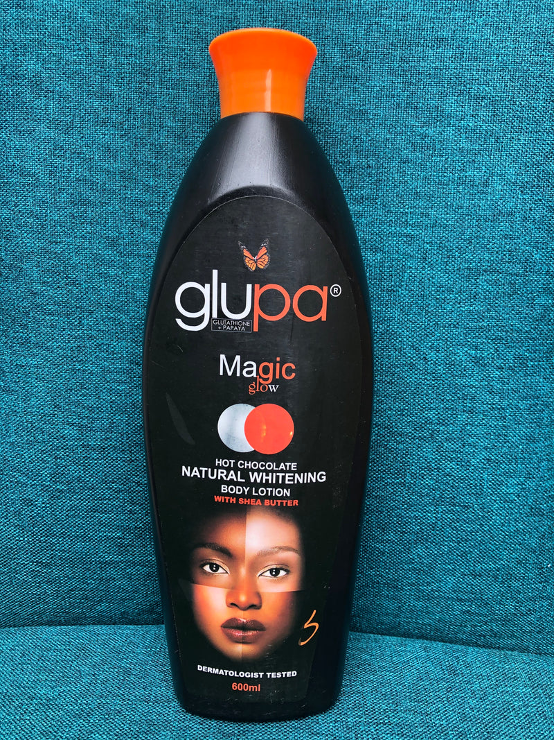 Glupa Magic Glow Hot Chocolate Natural Whitening Body Lotion - 600ml - Afro Body Glow