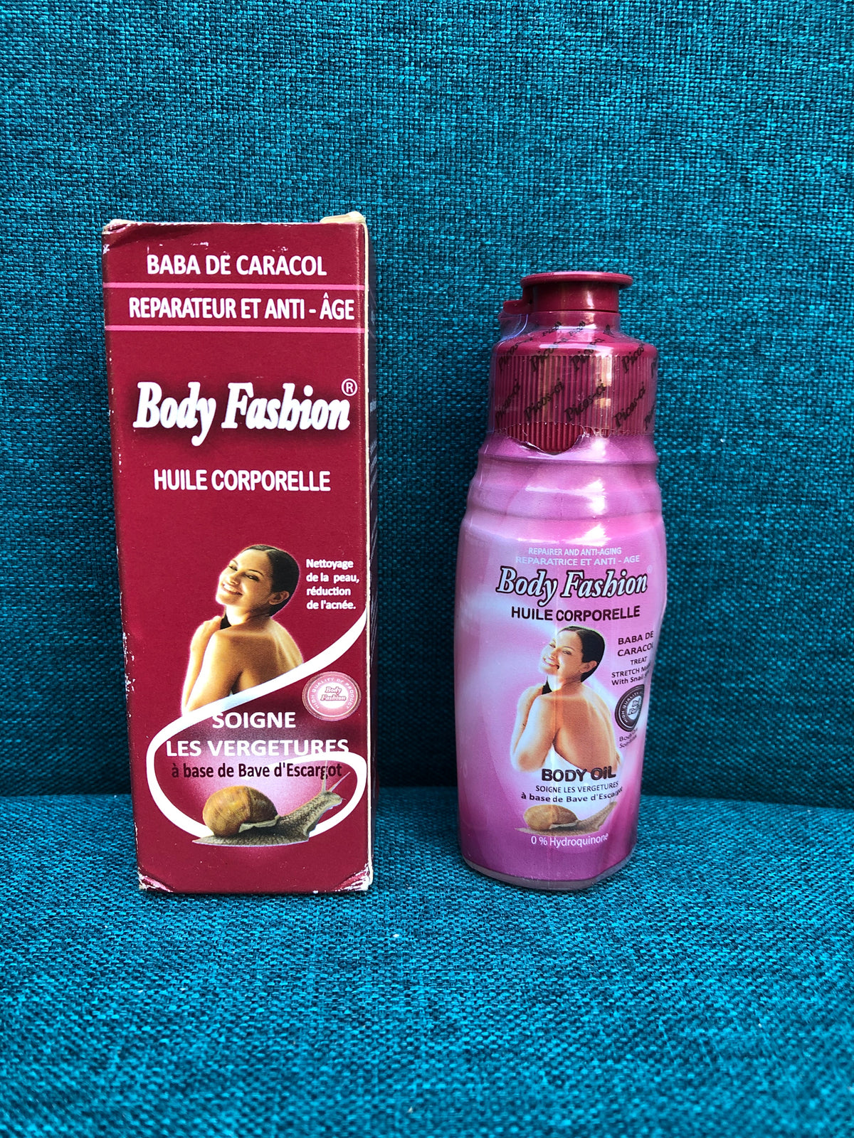 Body Fashion Body Oils with snail Slime - Afro Body Glow