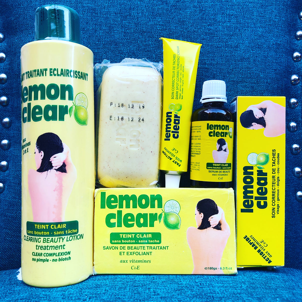 Lemon clear lotion 500 ml + soap + Serum + Tube - Afro Body Glow
