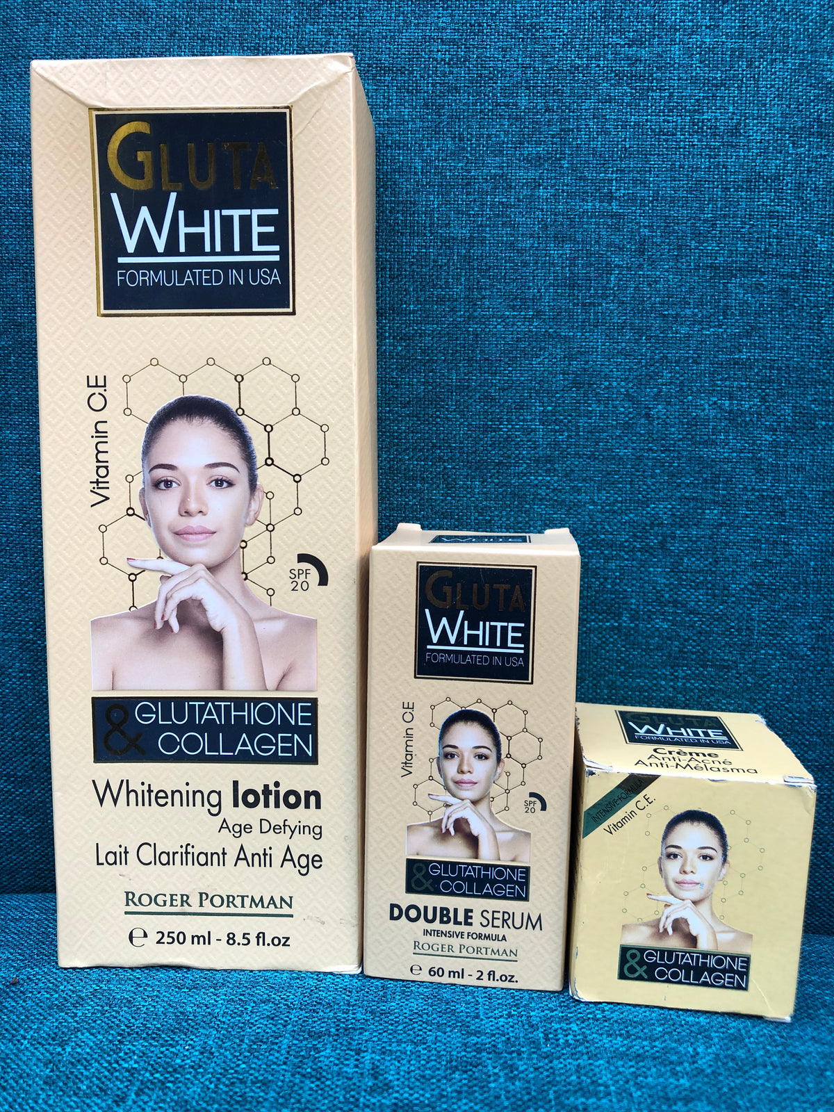 Gluta White Gluthathione & Collagen Whitening Lotion 250ml+Serum+Facia – Afro Body Glow Gluta White Gluthathione & Collagen Whitening Lotion 250ml+Serum+Facia – Afro Body Glow