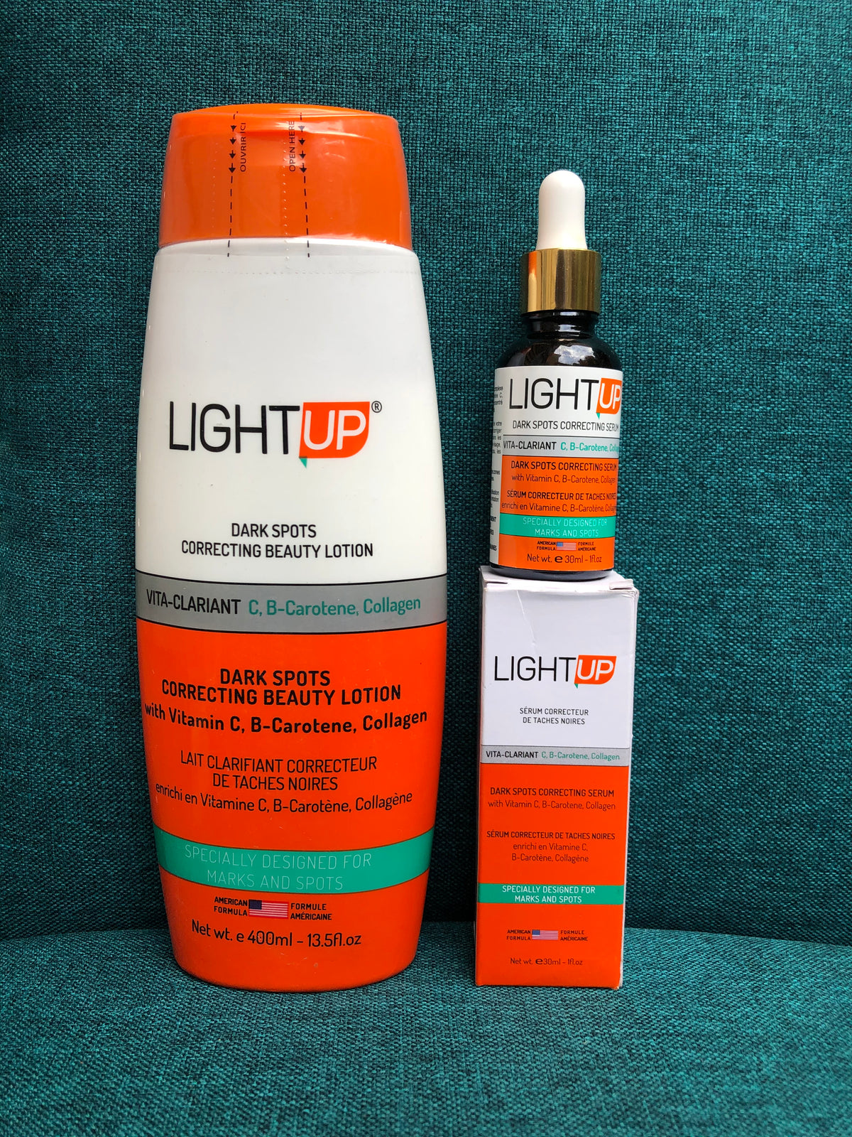 LightUp Beauty Lotion + Serum - Afro Body Glow