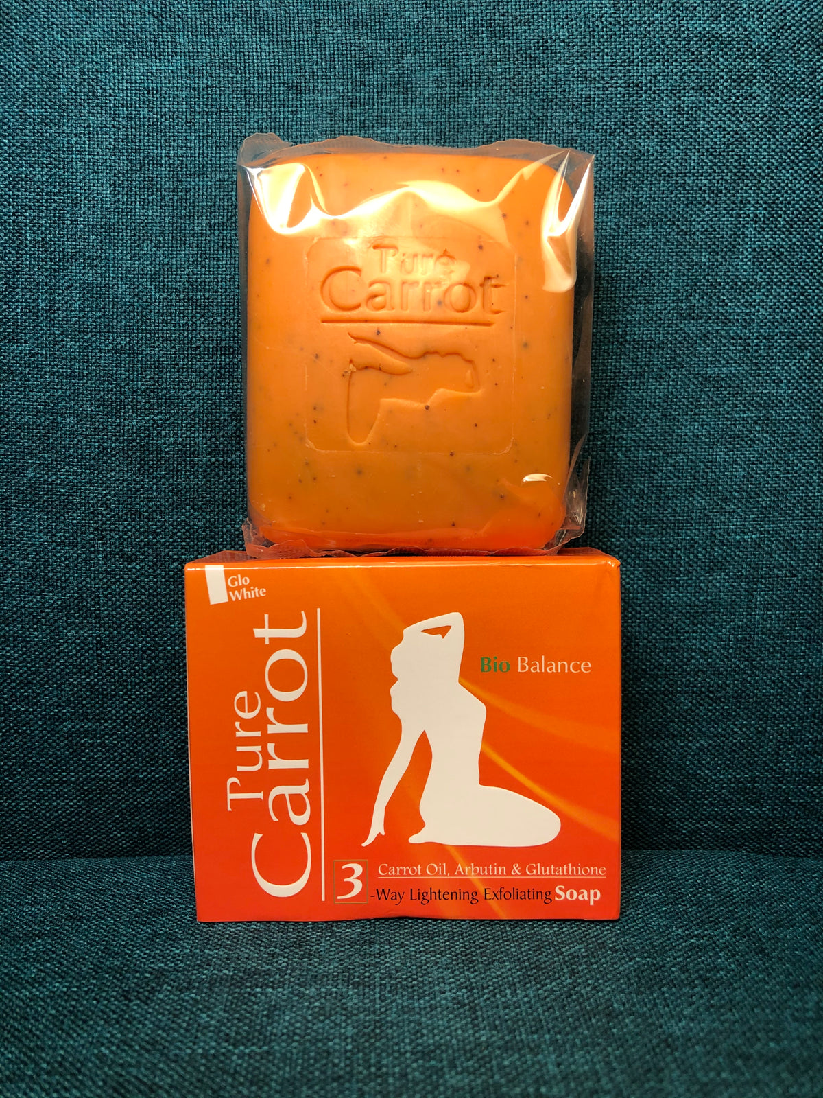 Pure Carrot Bio Balance Carrot Oil Arbutin & Glutathione 3 Way Lightening Exfoliating Soap - Afro Body Glow