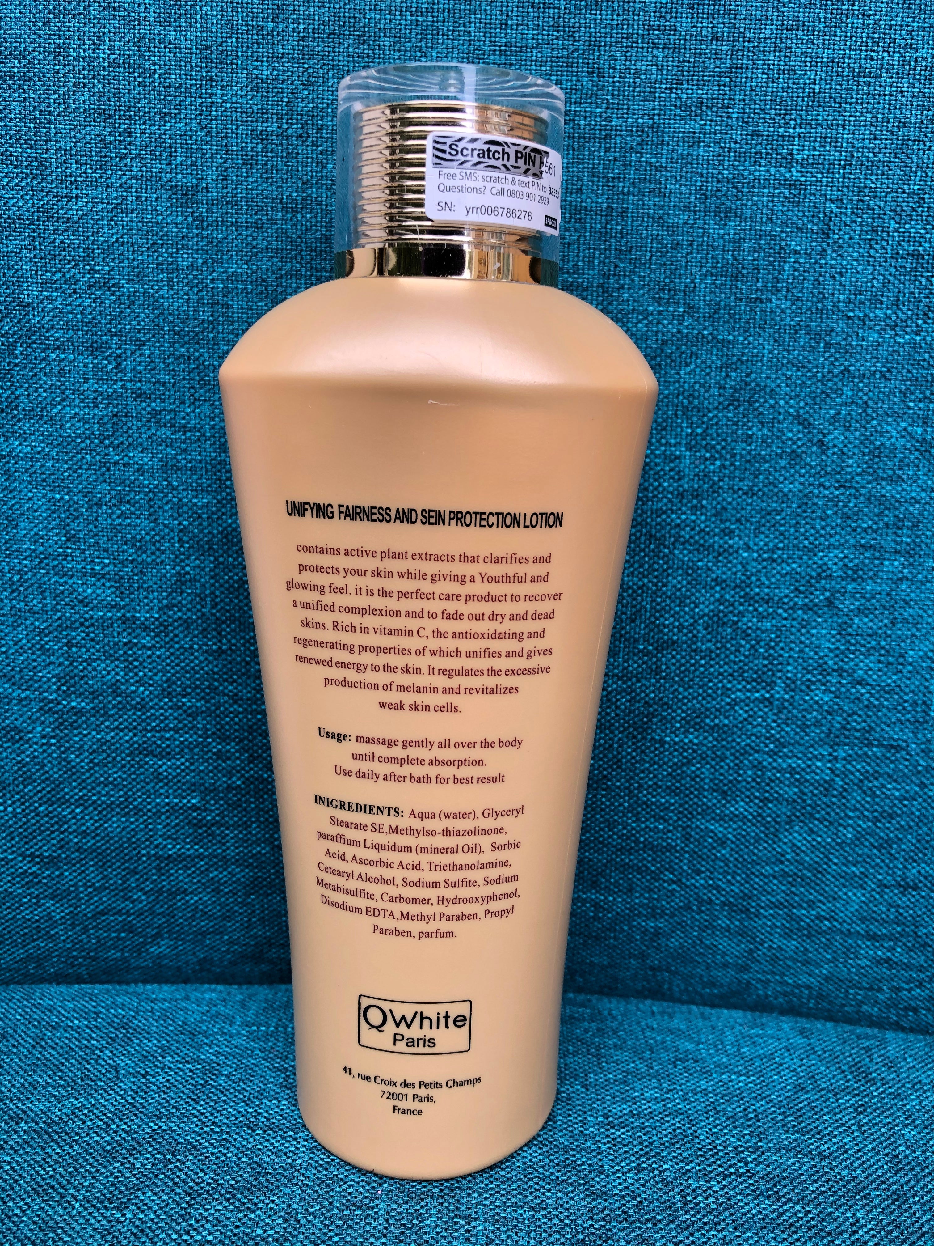 Qwhite Paris Gold Expert Lotion 350ml - Afro Body Glow