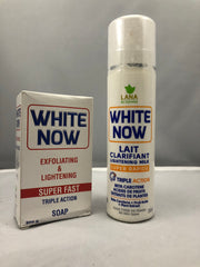 White Now Lightening Milk Triple Action Lotion 250ml+ white now soap