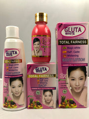 Gluta White Total fairness Body Lotion 300ml + Soap + serum