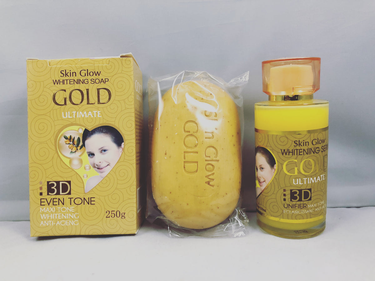 Skin glow whitening 3D serum and soap
