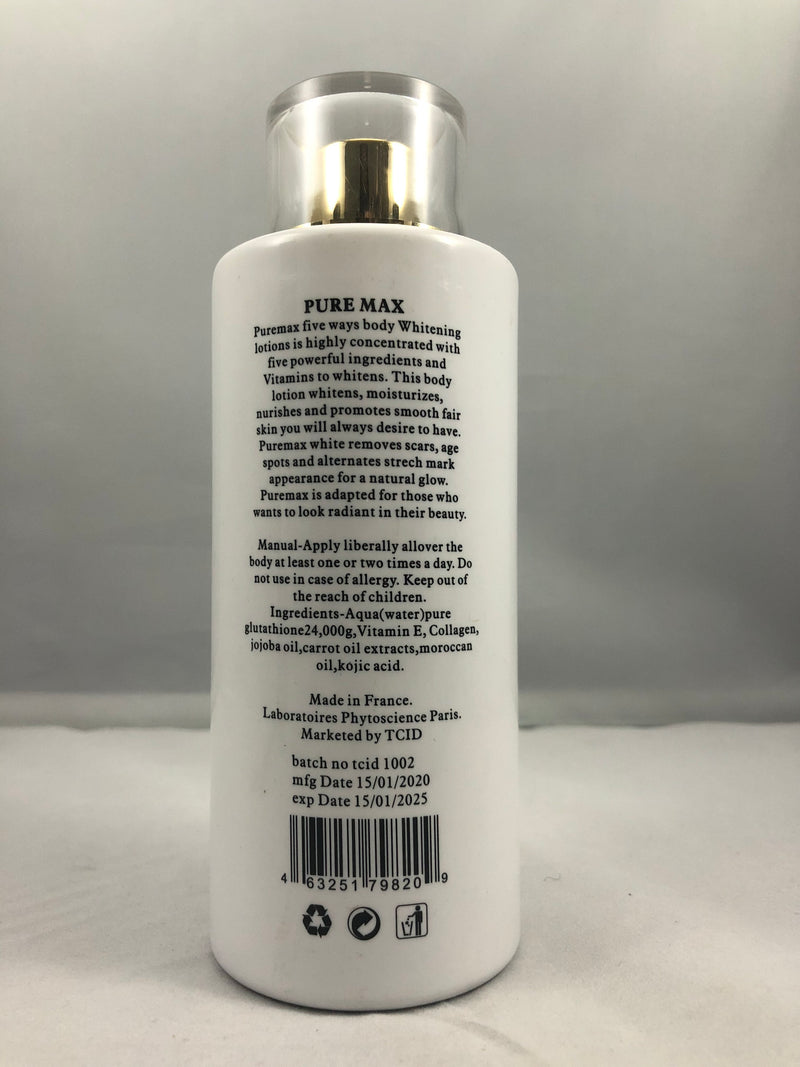 Pure Max Paris Whitening Carrot Lotion. 100% Organic Whitening 500ml ...