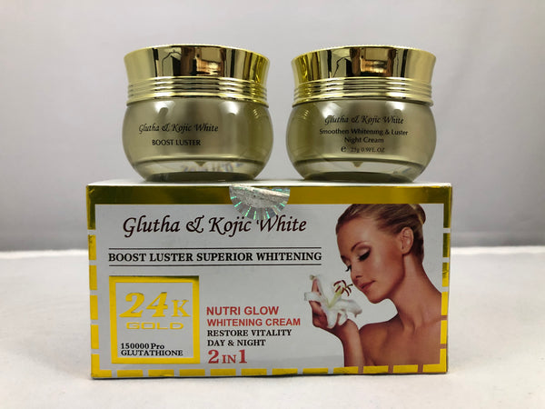 Gluta and kojic white nutri glow 24k gold face cream 2 in 1