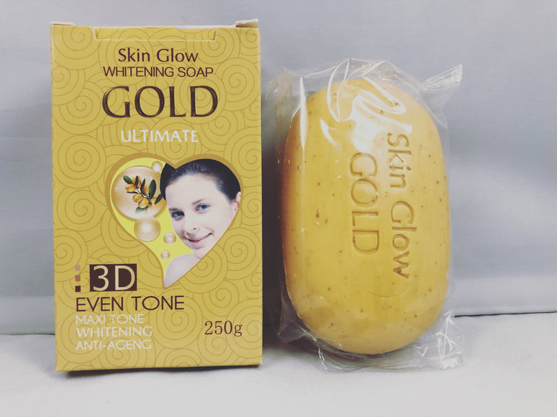 Skin Glow Whitening Gold Soap, 3D