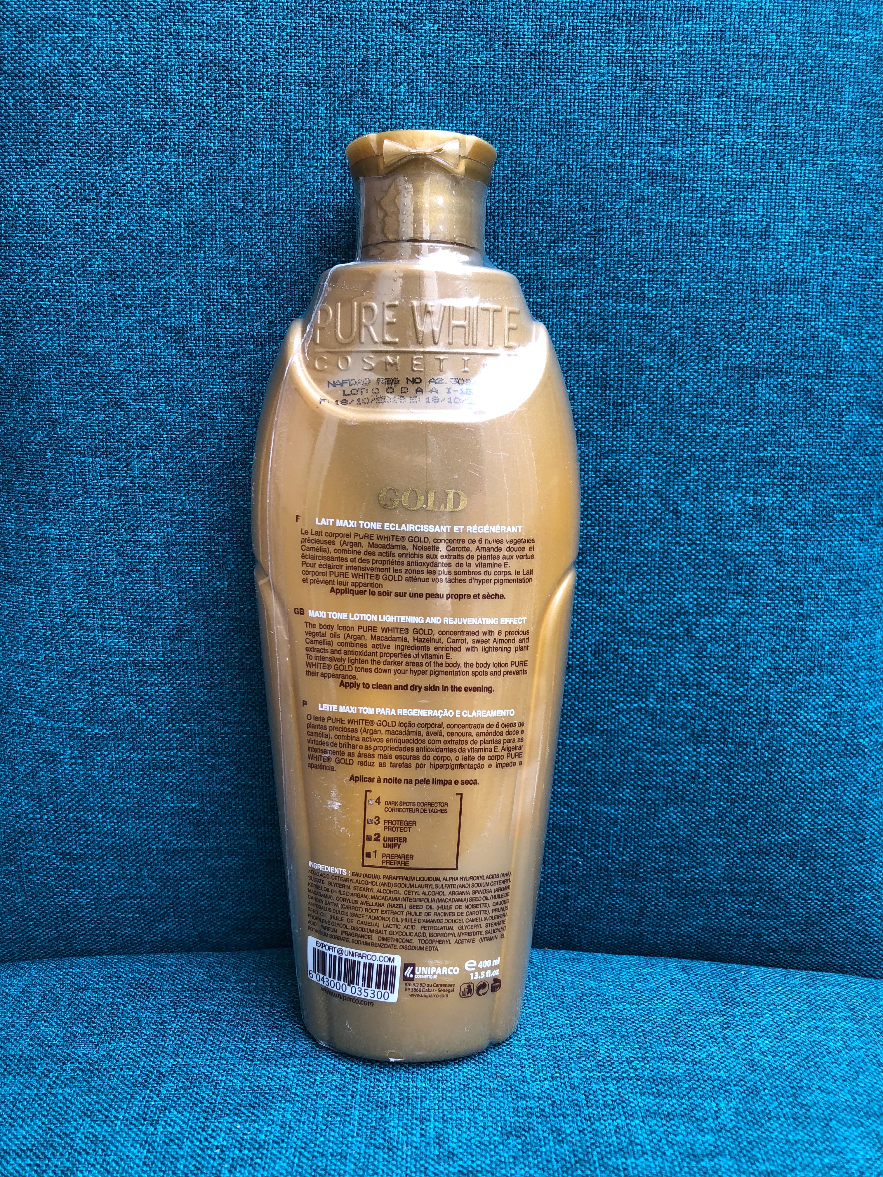 PURE WHITE GOLD GLOWING 400ML - Afro Body Glow