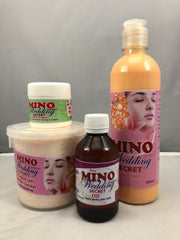 Mino wedding secret Set: Lotion 500ml, Soap 1lb, Oil 100ml, and cream 30ml