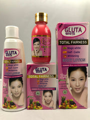 Gluta White Total fairness Body Lotion 300ml + Soap + serum