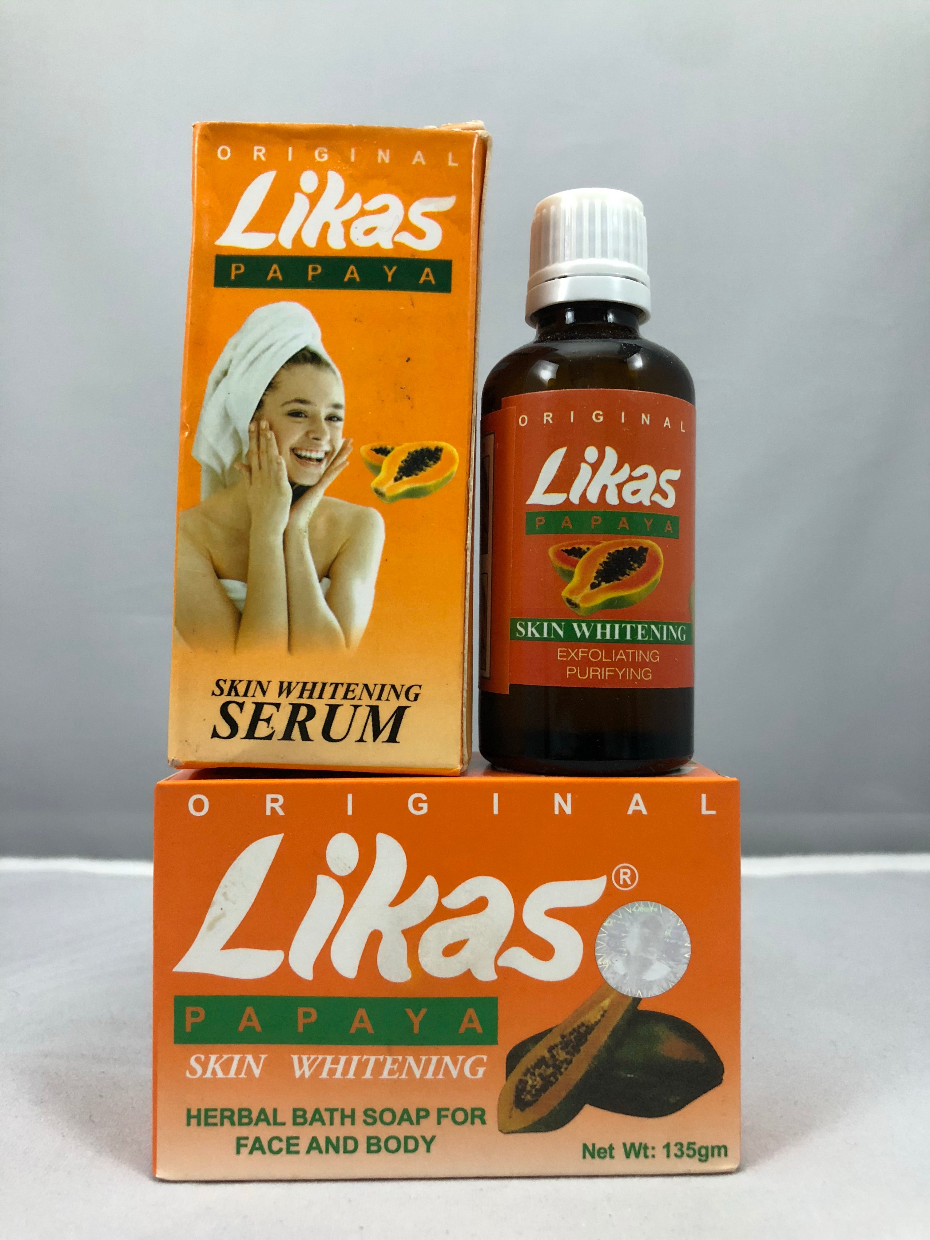 Lukas papaya skin whitening serum and soap